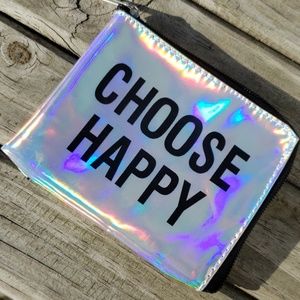 Choose Happy Pouch with Zipper NEW